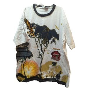 Akcess Africa Civilization Comes Home Embroidered Patches Men 3XL t-shirt FLAWED